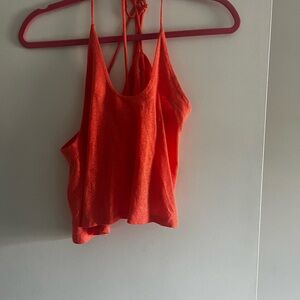Free People Bold Orange Top